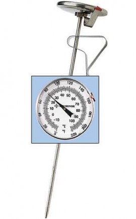 Digi-Sense 08080-98 Stainless-Steel Bimetal Pocket Thermometer, 0 to 220&amp;deg;F, 2&amp;deg;F Division-