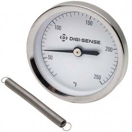 Digi-Sense 08107-25 1-Spring Pipe Mount Surface Thermometer, 2.5&amp;quot; Face, 0 to 250&amp;deg;F-