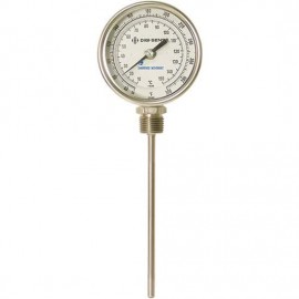 Digi-Sense 08133-02 TI.31 Bottom-Mount Bimetal Thermometer, 25 to 125&amp;deg;F, 6&amp;quot; Stem-