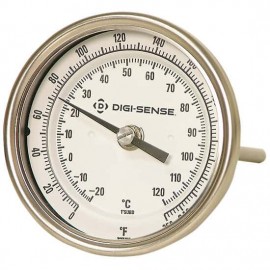 Digi-Sense 08144-02 TI.30 Back-Connect Bimetal Thermometer, 25 to 125&amp;deg;F, 24&amp;quot; Stem-