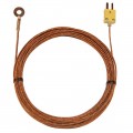 Digi-Sense 08514-84 Type-K Bolt-On Probe with Mini Connector, 0.62&quot; OD, Grounded-