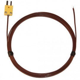 Digi-Sense 08516-82 Type-K FEP-Insulated Probe with Mini Connector, 10&#039;, Exposed-