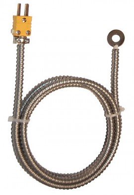 Digi-Sense 08516-85 Type-K Bolt-On Heavy-Duty Probe with Mini Connector, 0.62" OD, 0.28" ID-