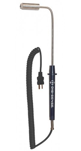 Digi-Sense 08517-64 Type-J 90&amp;deg; Angle Surface Probe with Mini Connector, 8.5", Exposed-