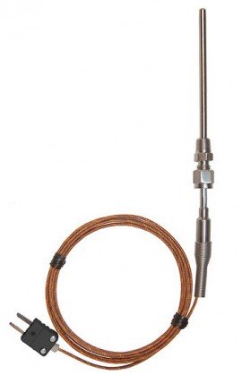 Digi-Sense 08517-70 Type-J Pipe-FTG Probe with Mini Connector, 12", 0.188" Diameter-