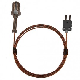 Digi-Sense 08517-73 Type-J Pipe Plug Probe with Mini Connector, 0.25" NPT (M), Flush Grounded-