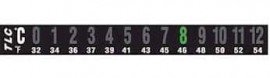 Digi-Sense 09035-45 Reversible 13-Point Horizontal Temperature Label, 54 to 75&amp;deg;F-