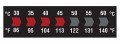 Digi-Sense 09035-51 Reversible 7-Point Horizontal Temperature Label, 86 to 140&amp;deg;F-