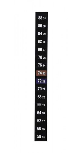 Digi-Sense 09037-21 Reversible 16-Point Vertical Temperature Label, 90 to 120&amp;deg;F-