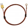 Digi-Sense 18526-26 Type K Economic Bolt-on Thermocouple Probe, #6 screw, 24&amp;quot;-