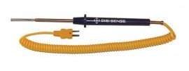 Digi-Sense 18526-56 Type K Flat-Leaf Thermocouople Probe, 4.5&amp;quot;, 5&amp;#39; coil cord-