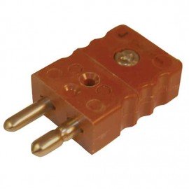 Digi-Sense 18527-18 Standard Type-J Thermocouple Male Connector, 2 pin, hollow-