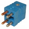 Digi-Sense 18527-67 Type-T Standard Dual Thermocouple Connector, male, 392&amp;deg;F (200&amp;deg;C)-
