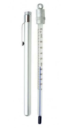 Digi-Sense 90250-16 DURAC Pocket Liquid-in-Glass Thermometer with Metal Case, -30 to 120&amp;deg;F-