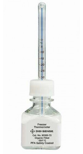 Digi-Sense 90300-70 Safety-Coated Freezer Verification Thermometer, -30 to 1&amp;deg;C-