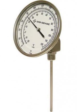 Digi-Sense 90492-04 Adjustable Bimetal Thermometer, 50 to 550&amp;deg;F, 6&amp;quot; Stem-