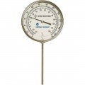 Digi-Sense 90550-51 Bottom-Connect Bimetal Thermometer with Dampened Movement, 0 to 250&amp;deg;F, 6&amp;quot; Stem-