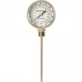 Digi-Sense 90553-01 Silicone-Free Bottom-Mount Thermometer, 0 to 250&amp;deg;F, 9&amp;quot; Stem-