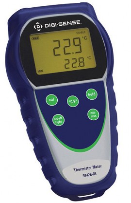 Digi-Sense 91428-05 Temp-14 Single-Input Thermistor Thermometer, -40 to 302&amp;deg;F-