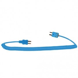 Digi-Sense 93785-14 Coiled Extension Cable, type-t, male to male miniconnector, 5'-