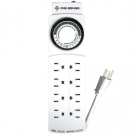 Digi-Sense 94450-00 Time-Controlled Power Outlet Strip, 8 Outlets, 120 VAC-