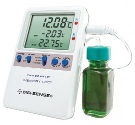 Digi-Sense 94460-37 Traceable Memory-Loc Datalogging Thermometer with 1 Bottle Probe, -58 to 158&amp;deg;F-