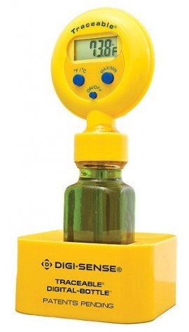 Digi-Sense 94460-56 Traceable Digital Bottle Thermometer with Liquid Fill, -22 to 122&amp;deg;F-