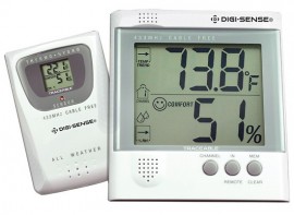 Digi-Sense 94460-84 Traceable Wireless Thermometer and Humidity Set, -4 to 140&amp;deg;F, 25 to 90% RH-