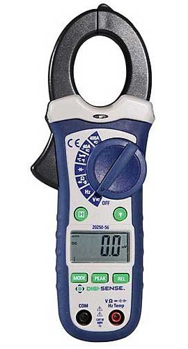 Digi-Sense WD-20250-56 Auto-Ranging Clamp Digital Multimeter, 400A, 1.19in-