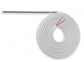 Dracal RTD-PT100-SIL RTD Pt100 Precision Class Sensor with high-temperature silicone cable coating, &amp;frac13; DIN sensor, 3-wire-