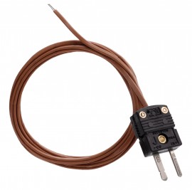 Dracal TMC-J-A-5 Pre-Wired Thermocouple Probe with Teflon insulation and bare welded point, 5&#039;, type J-