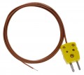Dracal TMC-K-A-5 Pre-Wired Thermocouple Probe with Teflon insulation and bare welded point, 5', type K-