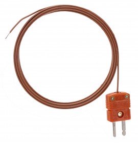 Dracal TMC-N-A-5 Pre-Wired Thermocouple Probe with Teflon insulation and bare welded point, 5', type N-