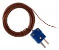Dracal TMC-T-A-5 Pre-Wired Thermocouple Probe with Teflon insulation and bare welded point, 5&#039;, type T-
