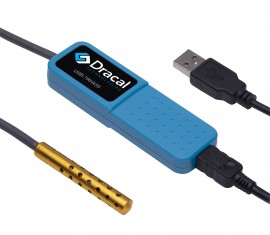 Dracal VCP-TRH450-CAL High-Precision USB Temperature and Relative Humidity Sensor with aluminum probe, -40 to 257&amp;deg;F, &amp;plusmn;0.18&amp;deg;F-
