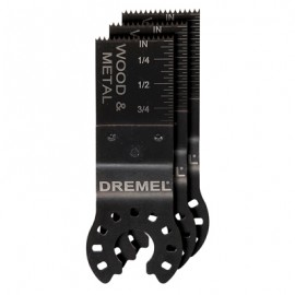 Dremel MM440B Multi-Max Wood Flush-Cut Oscillating Blades, 1.25" cutting depth, 3-pack-