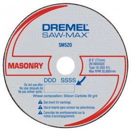Dremel SM520C Masonry Cut-Off Wheels, 3", 3-pack-