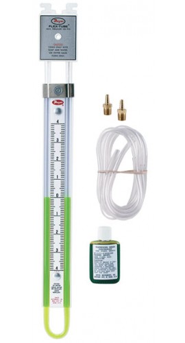 Dwyer 1223-36-D U-Tube Manometer (18-0-18&quot;w.c.) using red gauge fluid-