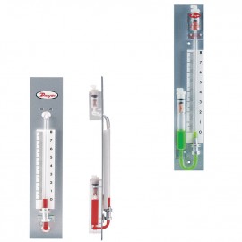 Dwyer 1230-12-D Well-Type Manometer, Wall Mount (0-12"w.c.) using red gauge fluid-