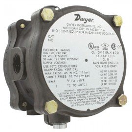 Dwyer 1950G-1-B-120 Explosion-Proof Differential Pressure Switch for Natural Gas (0.4-1.6"w.c.)-