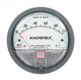 Dwyer 2020D-BUNA-IC Magnehelic Differential Pressure Gauge, buna-N, 0 to 20 inWC/0 to 5 kPa-