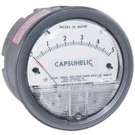 Dwyer 4000-125PA Capsuhelic Differential Pressure Gauge (0-125 Pa), Vertical Scale -