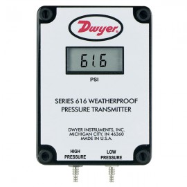 Dwyer 616W-10B-LCD Weatherproof Differential Pressure Transmitter (5-0-5"w.c.) with LCD-