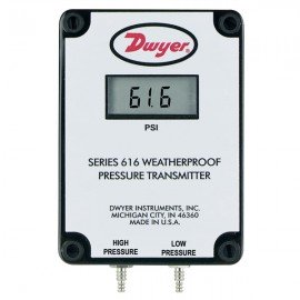 Dwyer 616W-5M-LCD Weatherproof Differential Pressure Transmitter (0-25.0 kPa) with LCD-
