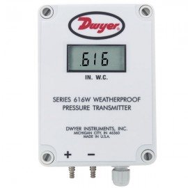Dwyer 616WL-12-LCD Weatherproof Differential Pressure Transmitter (0.25-0-0.25"w.c.) with LCD-