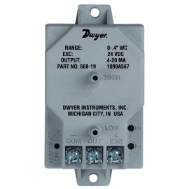 Dwyer 668-4 Differential Pressure Transmitter (0-2.5&quot;w.c.)-