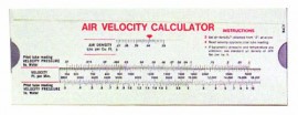 Dwyer A-532 Air Velocity Calculator Slide Chart-