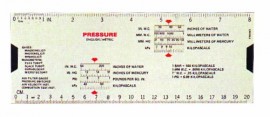 Dwyer A-533 English-Metric Pressure/Flow Conversion Slide Chart-