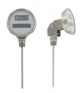 Dwyer DBTA3602 Solar-Powered Bimetal Thermometer (-58 to 158&amp;deg;F) with 6&quot; Stem-
