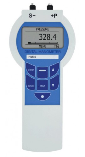 Dwyer Series HM35 Precision Digital Pressure Manometer, 0 to 15.9 psia, 0.2% accuracy-